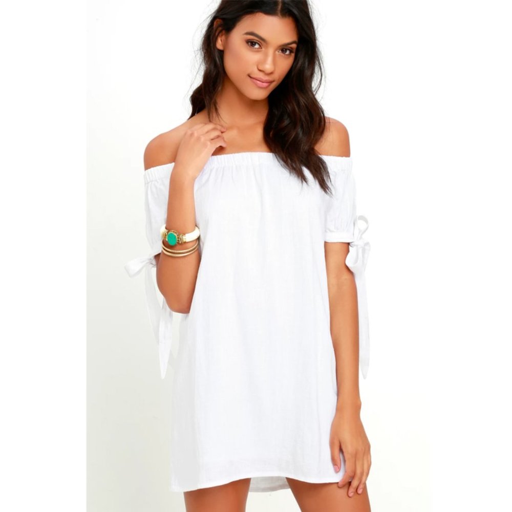 Lulus | Ivory White Off-the-Shoulder Dress